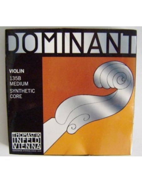 4/4 Thomastik Dominant Violin Strings (135B) 1st Chrome Medium (Complete Set)