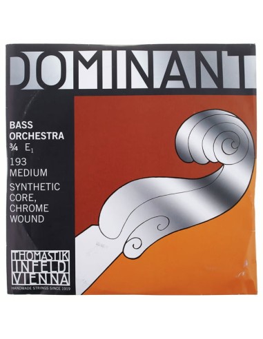 Double Bass String 3/4 4th (E) (E) Thomastik Dominant (193) (Chrome Wound) Medium
