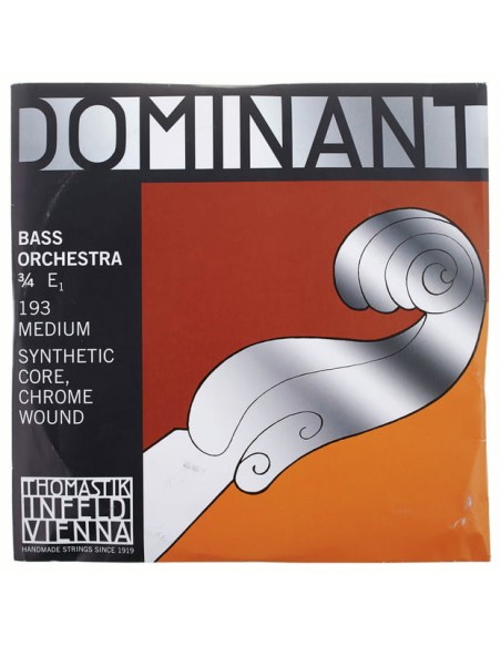 Double Bass String 3/4 4th (E) (E) Thomastik Dominant (193) (Chrome Wound) Medium