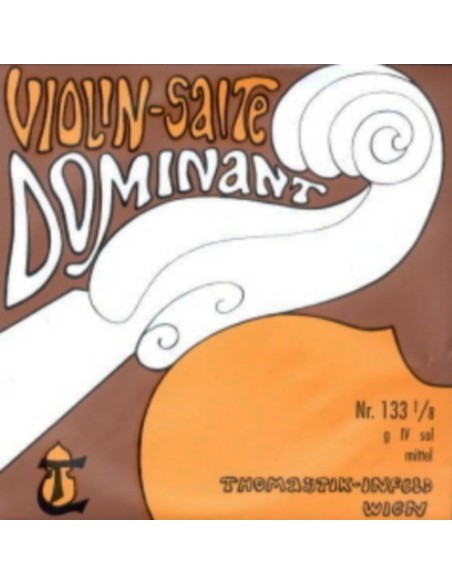 Violin String 1/8 4th (G) (G) Thomastik Dominant (133) (Nylon Silver) Medium