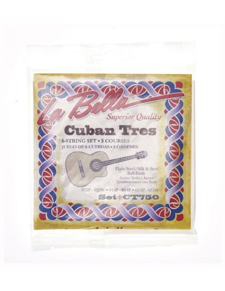 Cuban Three Strings La Bella (CT750) (Set of 3 Triple Strings)