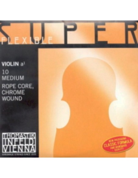 4/4 Violin String 2nd (A) (A) Thomastik Superflexible (10) (Chrome) Medium