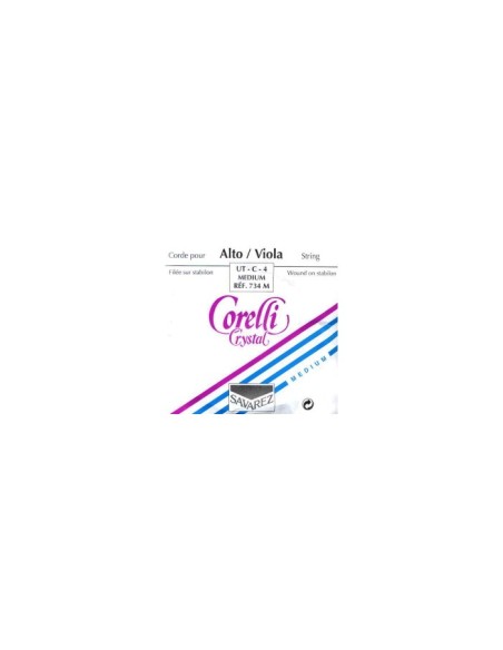 Viola Strings 4/4 4th (C) (C) Savarez Corelli Crystal (734M) (Tungsten) Medium