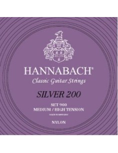 Hannabach Silver 200 900-MHT Classical Guitar Strings (Complete Set)