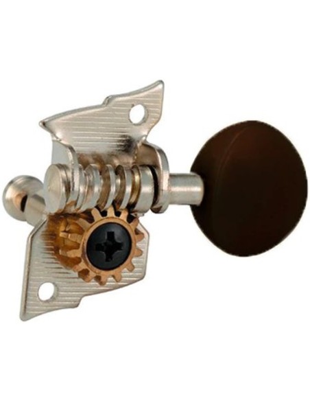 Luthier UKL227N-SB Chrome Ukulele Headstock 2+2