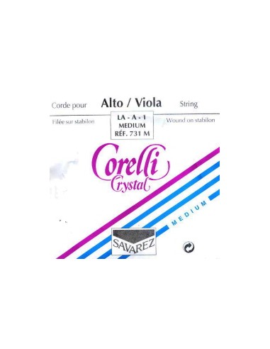 Viola String 4/4 1st (A) (A) Savarez Corelli Crystal (731M) (Aluminum) Medium