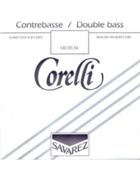 Double Bass String 4/4 3rd (A) (A) Savarez Corelli (383/M) (Nickel Wound) Medium