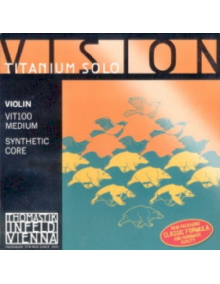 4/4 Violin Strings Thomastik Vision Titanium (Vit100) Medium (Complete Set)