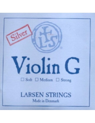 Violin Strings 4/4 4th (G) (G) Larsen (Silver) Medium