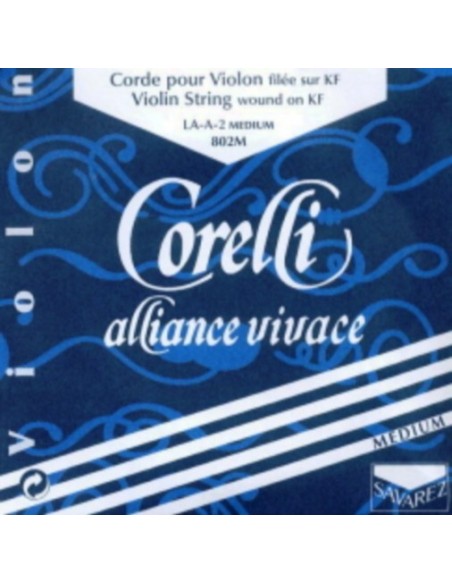 Violin String 4/4 2nd (A) (A) Savarez Corelli Alliance (802M) (Aluminum) Medium