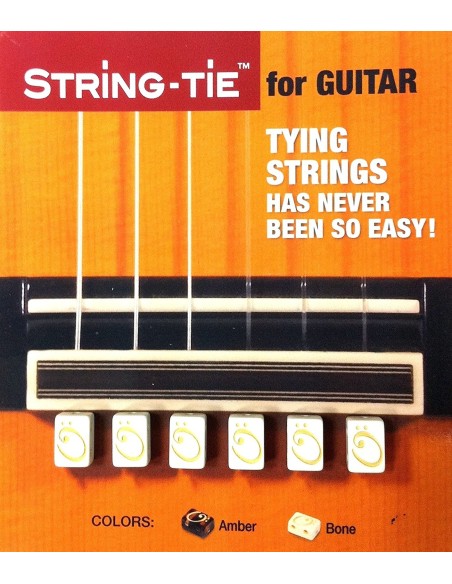 TSTGW White Classical Guitar String Tie Cubes (6 Units)