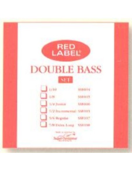 4/4 Super Sensitive Red Label Double Bass Strings (810) Medium (Complete Set)