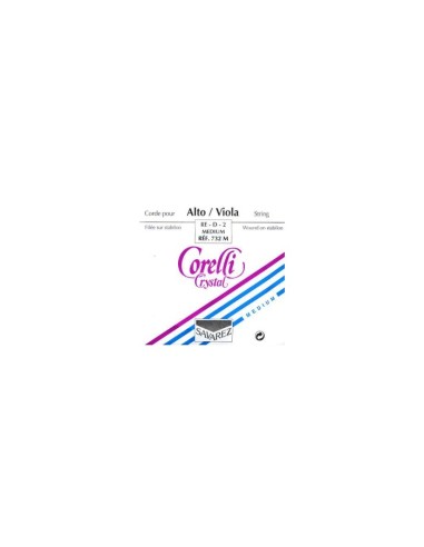 Viola String 4/4 2nd (D) (D) Savarez Corelli Crystal (732M) (Aluminum) Medium