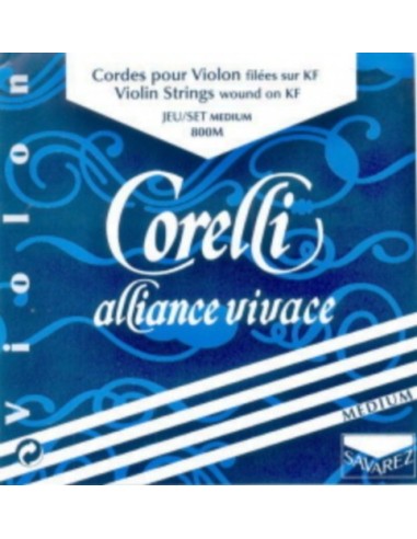 Savarez Corelli Alliance 4/4 Violin Strings (800M) Medium (Complete Set)