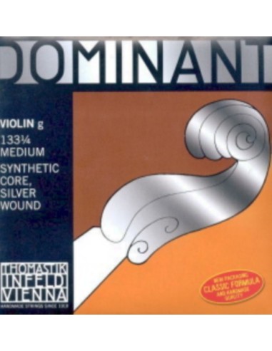 Violin String 1/4 4th (G) (G) Thomastik Dominant (133) (Nylon Silver) Medium