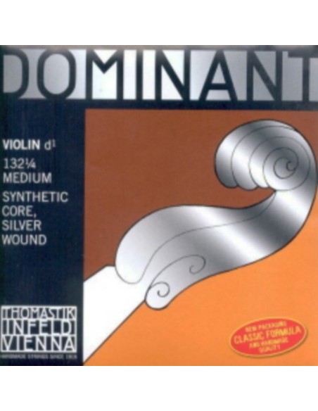 Violin String 1/4 3rd (D) (D) Thomastik Dominant (132) (Nylon Aluminum) Medium