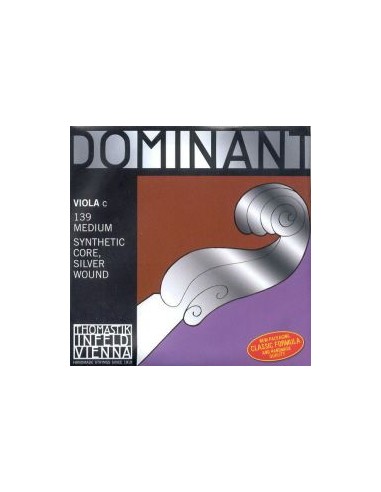 Viola String 4/4 4th (C) (C) Thomastik Dominant 139) (Silver) Medium