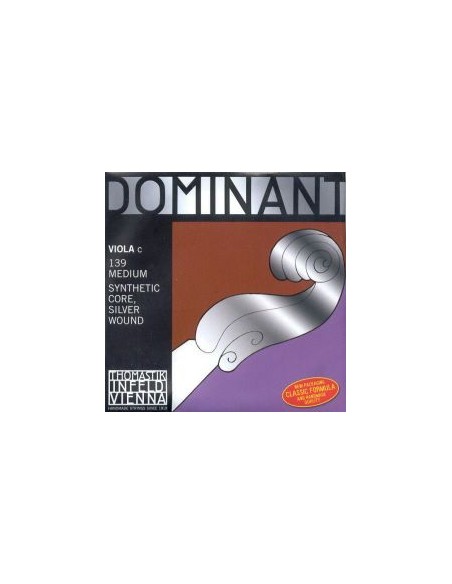 Viola String 4/4 4th (C) (C) Thomastik Dominant 139) (Silver) Medium