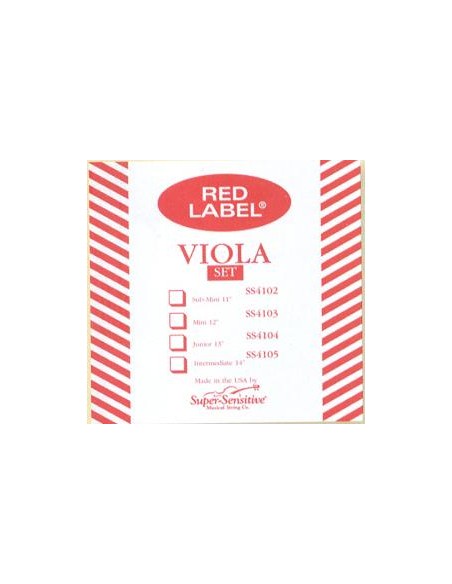 Viola String 4/4 4th (C) (C) Super Sensitive Red Label (414) (Aluminum) Medium