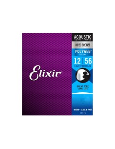 Polyweb 11075 Elixir Corde per Chitarra Acustica (12-56) (Set Completo)