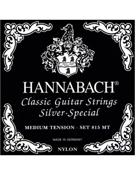 Hannabach Black Classical Guitar Strings 815-MT (Complete Set)
