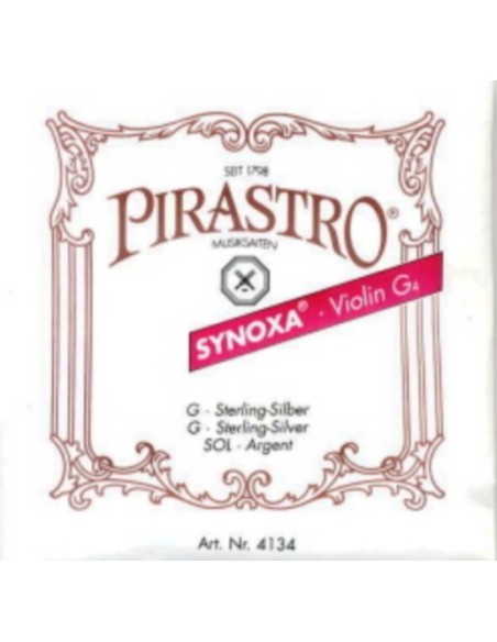 Violin String 4/4 4th (G) (G) Pyraster Synoxa (413421) (Silver) Medium