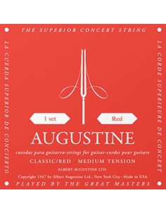 Augustine Classical Guitar Strings (Red) Medium) (Complete Set)