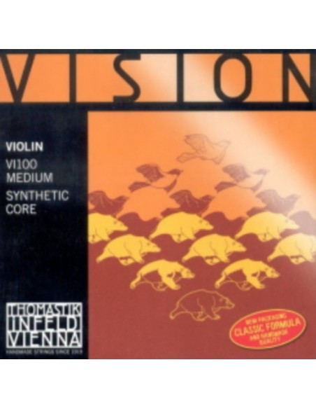 Thomastik Vision 4/4 Cordes de Violon (VI100) Medium (Set Complet)