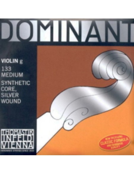 Violin String 4/4 4th (G) (G) Thomastik Dominant )133) (Nylon Silver) Medium