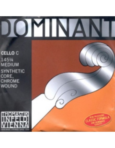 String Cello 1/4 4th (C) (C) Thomastik Dominant (145) (Chrome Metal) Medium