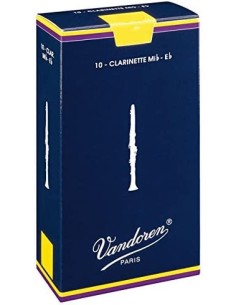Klarinettenblätter (Requinto) Eb (Eb) Box 10 Stück Vandoren (Traditionell) (Blue Box) 2,5