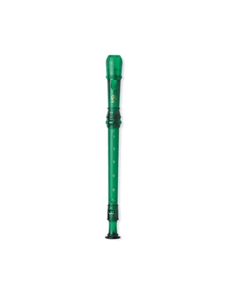 Soprano Recorder Baroque Angel Fingering ASRB-251GR Plastic 2 Pieces Green