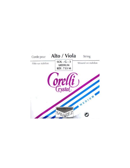 Viola String 4/4 3rd (G) (G) Savarez Corelli Crystal (733M) (Silver) Medium
