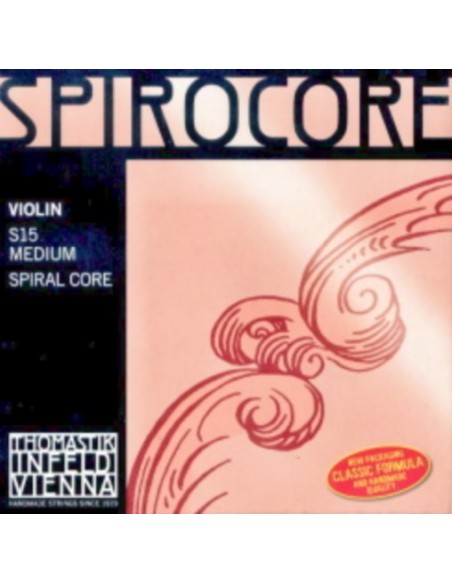 Cordes de violon 4/4 Thomastik Spirocore (S15) Medium (Set complet)