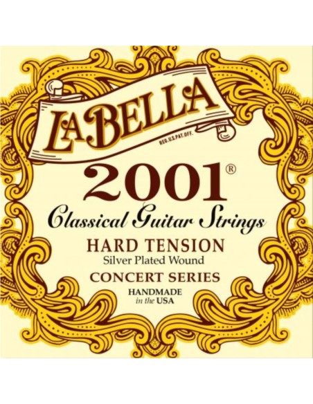 La Bella 2001 Hard Classic Classical Guitar Strings (Complete Set)