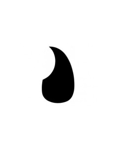 Gotoh Teardrop Shape Battipenna Adesivo per Chitarra Acustica (Mod.F.1) Nero