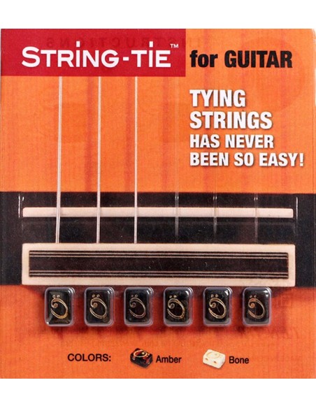 TSTGB Classical Guitar String Tie Cubes Black (6 Units)