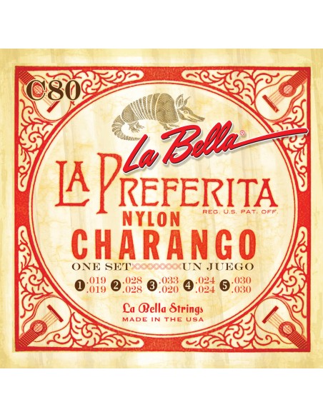 La Bella C-80 Charango Corde (Set Completo)