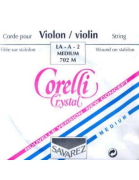 Violin String 4/4 2nd (A) (A) Savarez Corelli Crystal (702M) (Aluminum) Medium