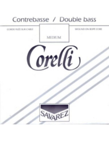 Double Bass String 4/4 4th (E) (E) Savarez Corelli (384/M) (Wound Nickel) Medium