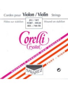 Savarez Corelli Crystal 4/4 Violin Strings (700FB) Forte (Complete Set)