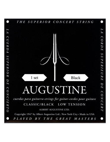 Augustine Classical Guitar Strings (Black) Soft (Complete Set)