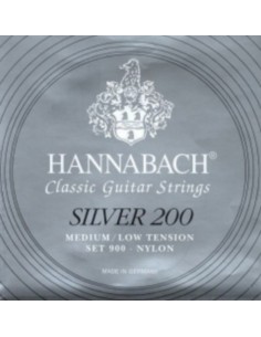 Hannabach Silver 200 900-MLT Classical Guitar Strings (Complete Set)