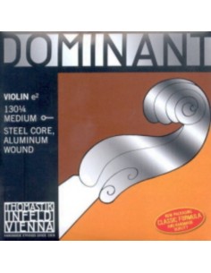 Violin String 1/4 1st (E) (E) Thomastik Dominant (130) (Nylon Aluminum) Medium 2