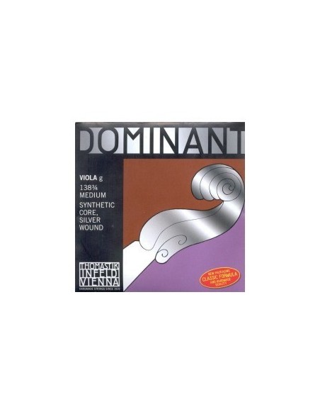 3/4 Viola String 3rd (G) (G) Thomastik Dominant (138) (Silver) Medium