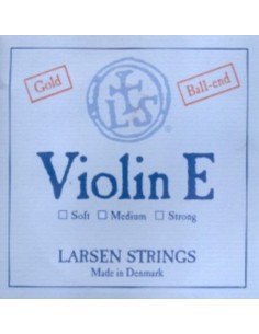 Violin String 4/4 1st (E) (E) Larsen (Gold) Soft Ball