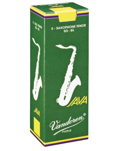 Saxophone ténor Anches Sib (Bb) Box 5 unités Vandoren Java (Light Green Box) 2.5