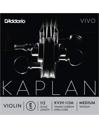 Violin String 1/2 1st (E) (E) D'Addario Kaplan Live (KV311 1/2M) Medium Tension