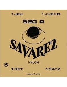 Savarez Classical Guitar Strings (520/R) Red Card (Complete Set) 2
