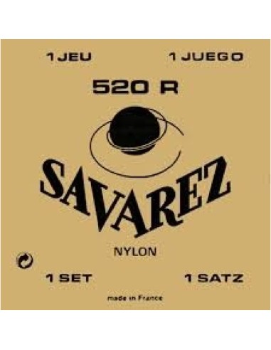 Savarez Classical Guitar Strings (520/R) Red Card (Complete Set)